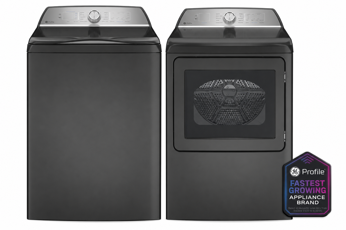 GE Profile™ Top Load Laundry Bundle with Sanitize Cycle and FlexDispense™ in Diamond Gray