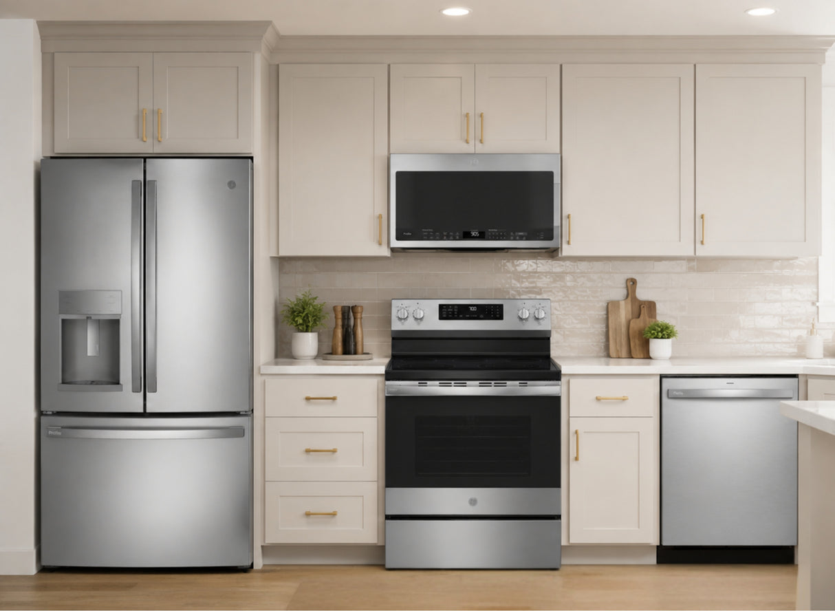 GE Profile™ 4 Piece Appliance Package in Stainless Steel