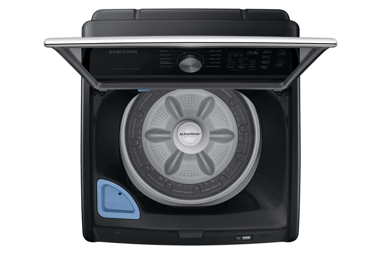 4.6 cu. ft. Large Capacity Smart Top Load Washer with ActiveWave™ Agitator and Active WaterJet in Brushed Black