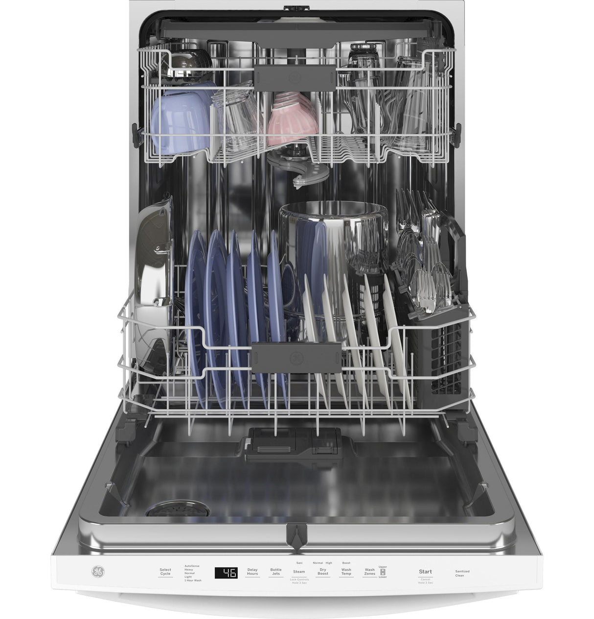 GE® ENERGY STAR® Top Control with Stainless Steel Interior Dishwasher with Sanitize Cycle & Dry Boost with Fan Assist
