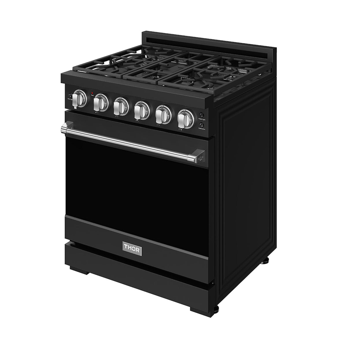 30 Inch Professional Gas With Precision Knob Control In Black/stainless Steel
