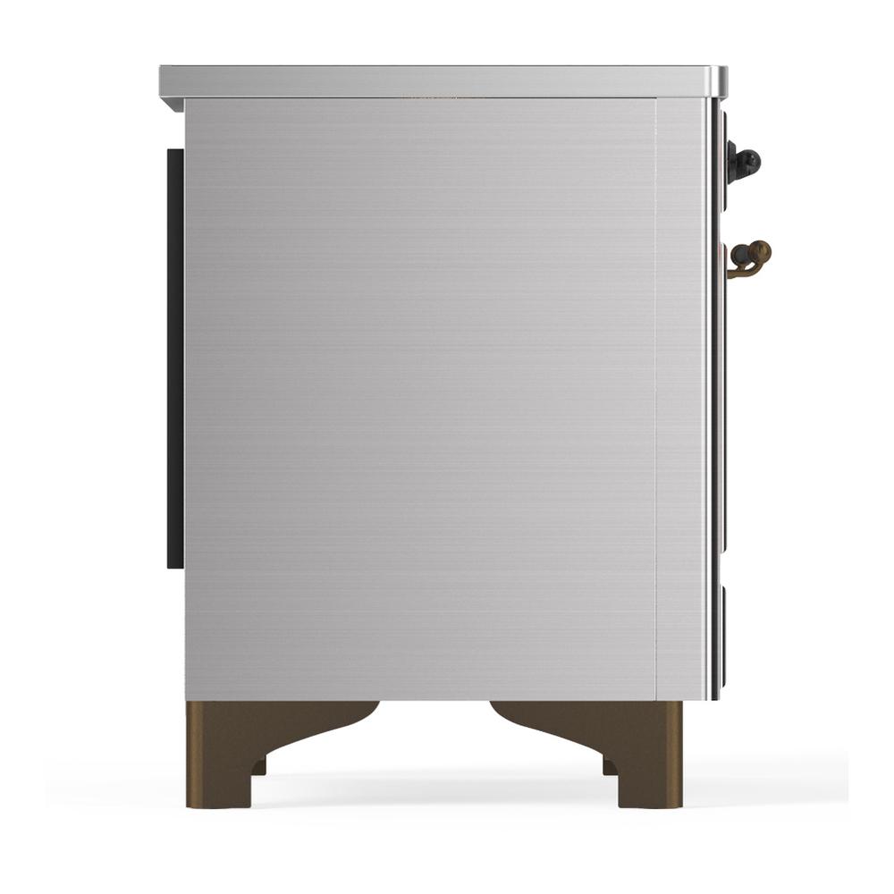 ILVE UMIB36QNR3SSB Majestic III 36 inch Induction Range with 6 Elements, 3.5 cu. ft. Total Oven Capacity (Solid Door, Stainless Steel, Burnished)