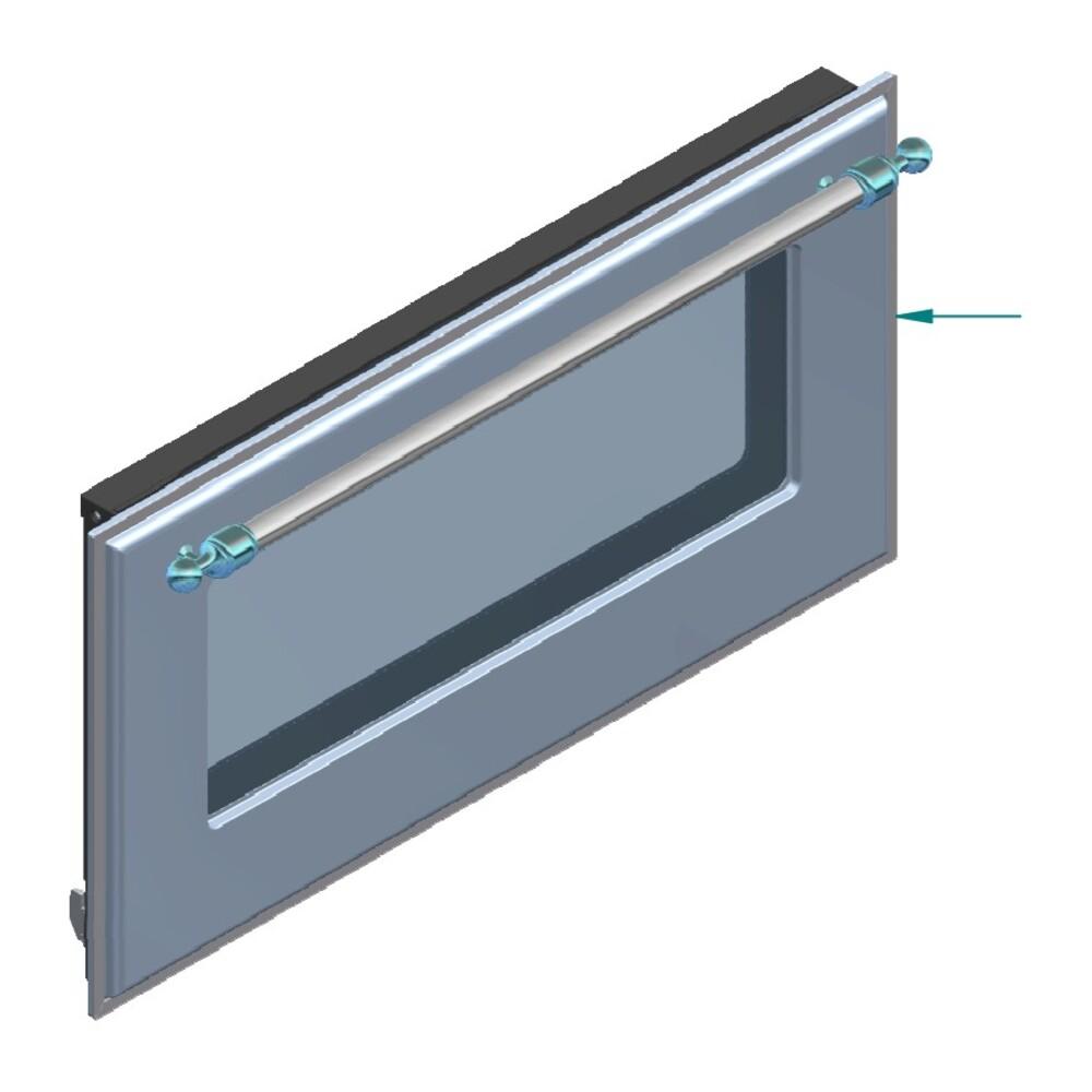 ILVE Parts EG9624005000216 Complete Triple Glass Door Kit for 60 inch Range, UOV 80 E3 Ovens (White, Brass Trim)