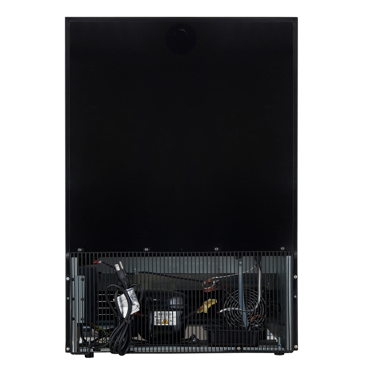 Forno Bacchino 24 Inch Wine Cooler, Black with Antique Brass Handles, with LED Lighting, Triple Glass Door, 51 Bottle Capacity, Built-In or Freestanding