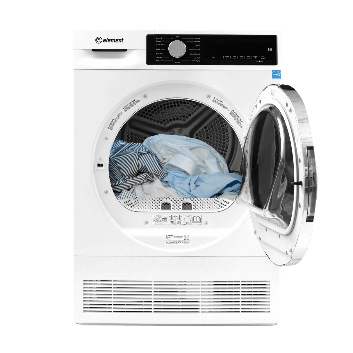 Element 4.0 cu. ft. Front Load Electric Dryer - White, ENERGY STAR (ECD4224EGW)