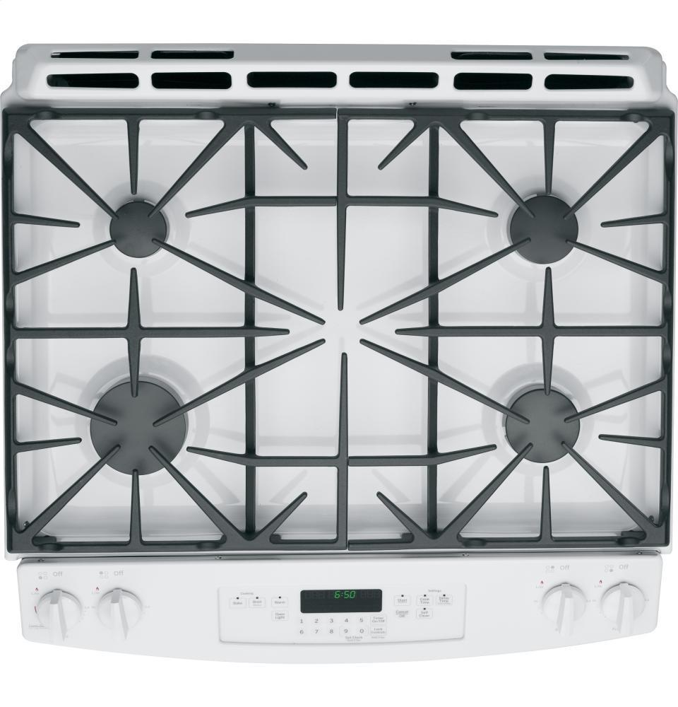 GE® 30" Slide-In Front Control Gas Range