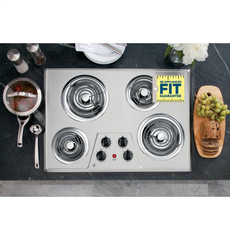 GE® 30" Built-In Electric Cooktop