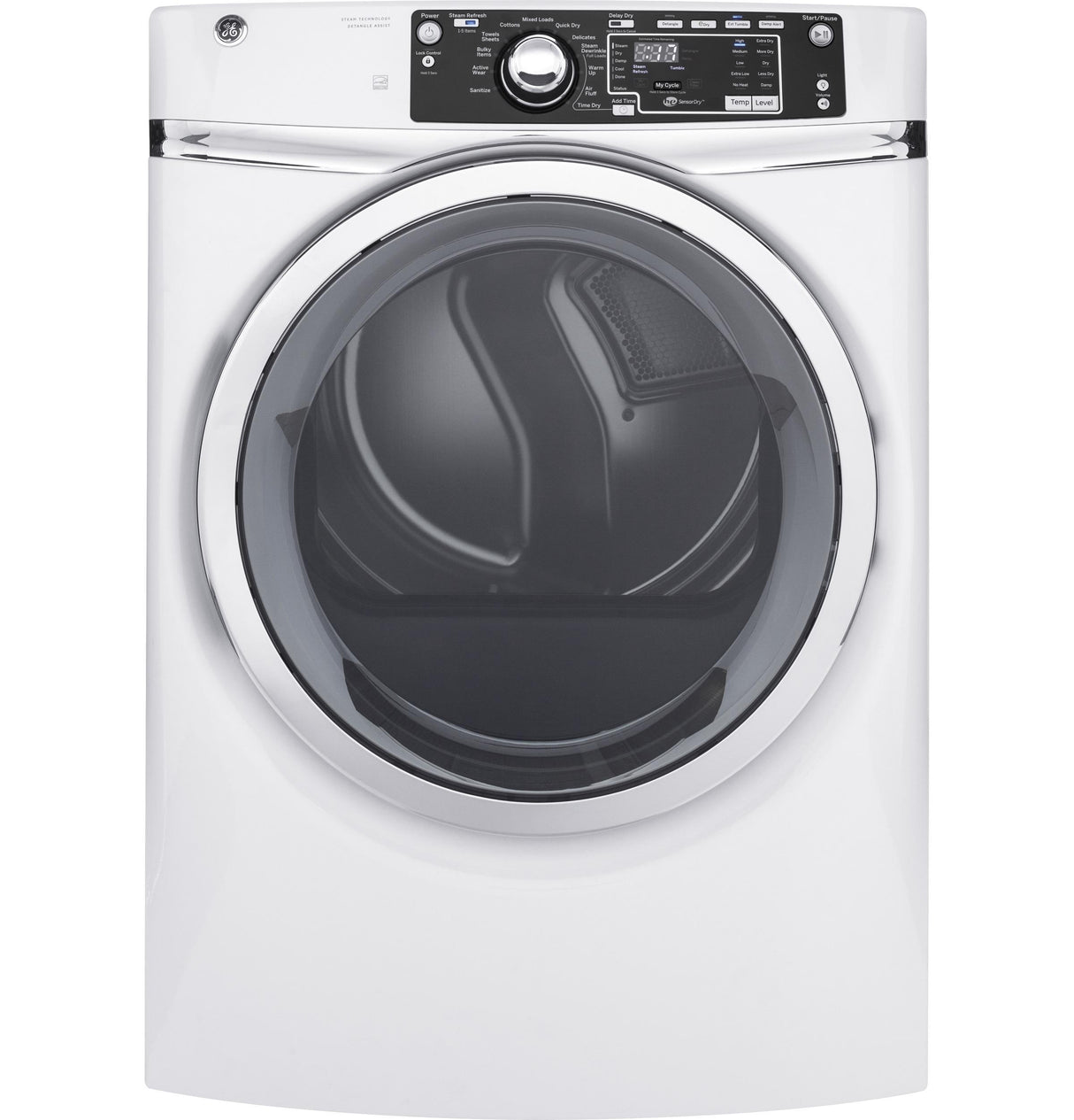 GE® 8.3 cu. ft. Capacity Front Load Electric ENERGY STAR® Dryer with Steam
