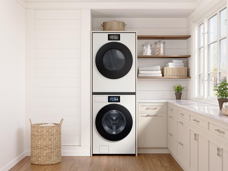 5.3 cu. ft. Bespoke AI Ultra Capacity Front Load Washer with AI Home and AI OptiWash+ in Ivory