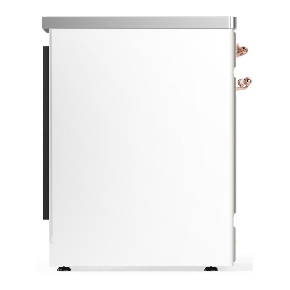 ILVE UMIB30NR3WHP Majestic III 30 inch Induction Range with 4 Elements, 4 cu. ft. Oven Capacity (Triple Glass Door, White, Copper)