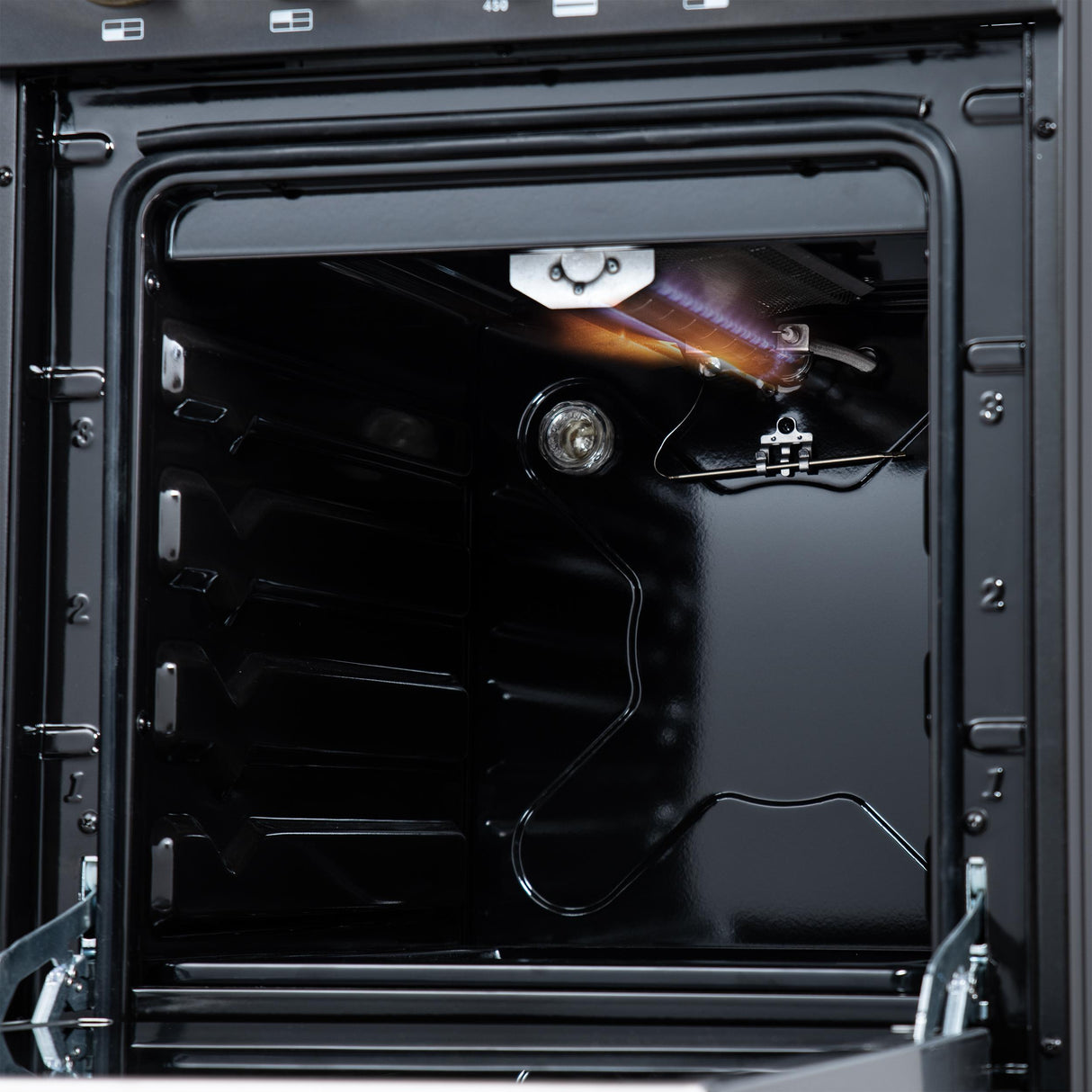 Forno Lamazze 20 Inch Freestanding Gas Range in Black, Compact Design