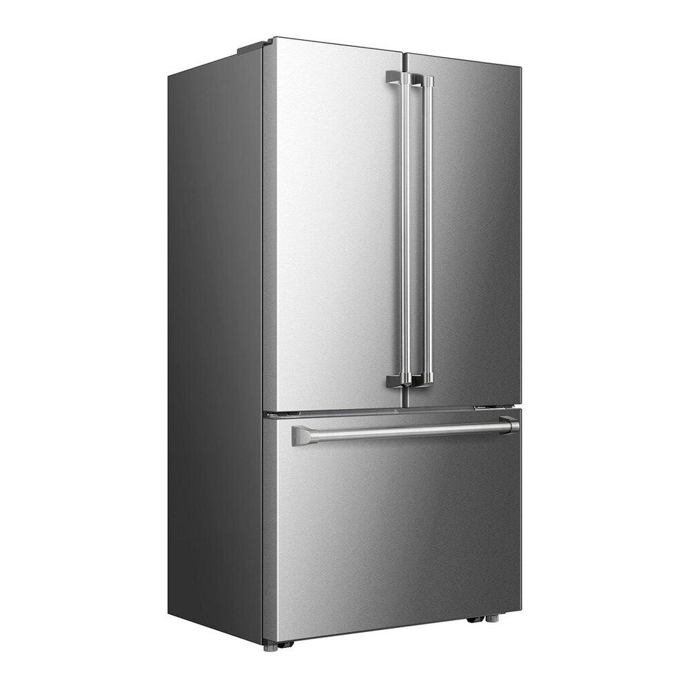 Verona VEBFD3620WIFS 36 inch French Door Counter-Depth Refrigerator with 20.2 cu. ft. Total Capacity, Internal Water Dispenser, Automatic Ice Maker in Stainless Steel