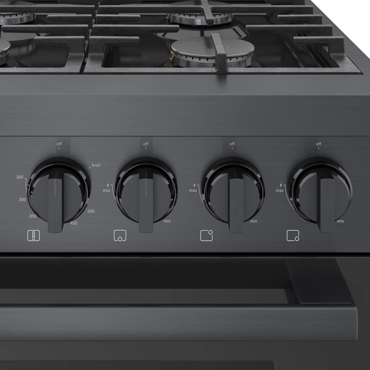 800 Series Gas Freestanding Range 36" Black Stainless Steel