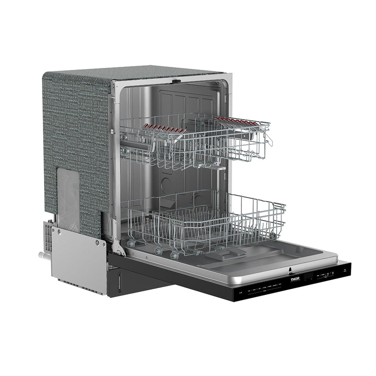 24 Inch Built-in Top Control Dishwasher With Pocket Handle - Black
