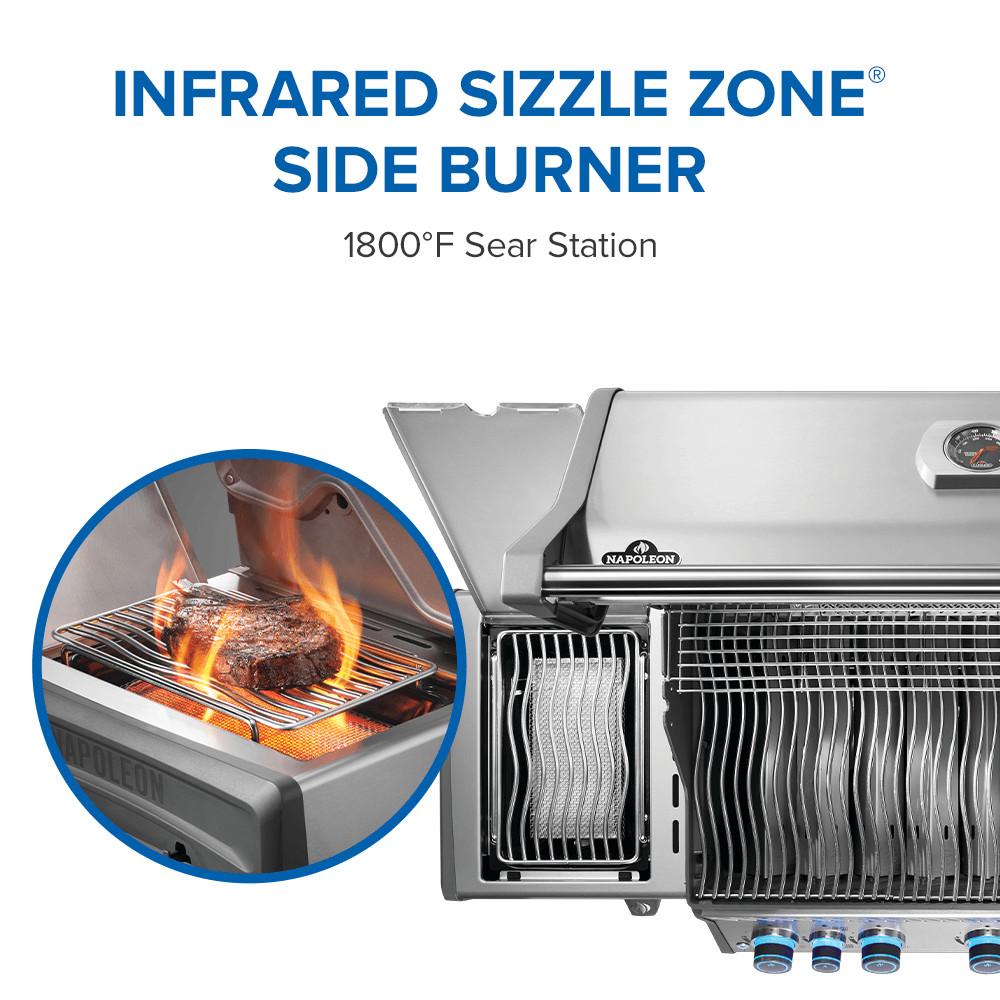Rogue PRO-S 625 RSIB with Infrared Side and Rear Burner , Natural Gas, Stainless Steel