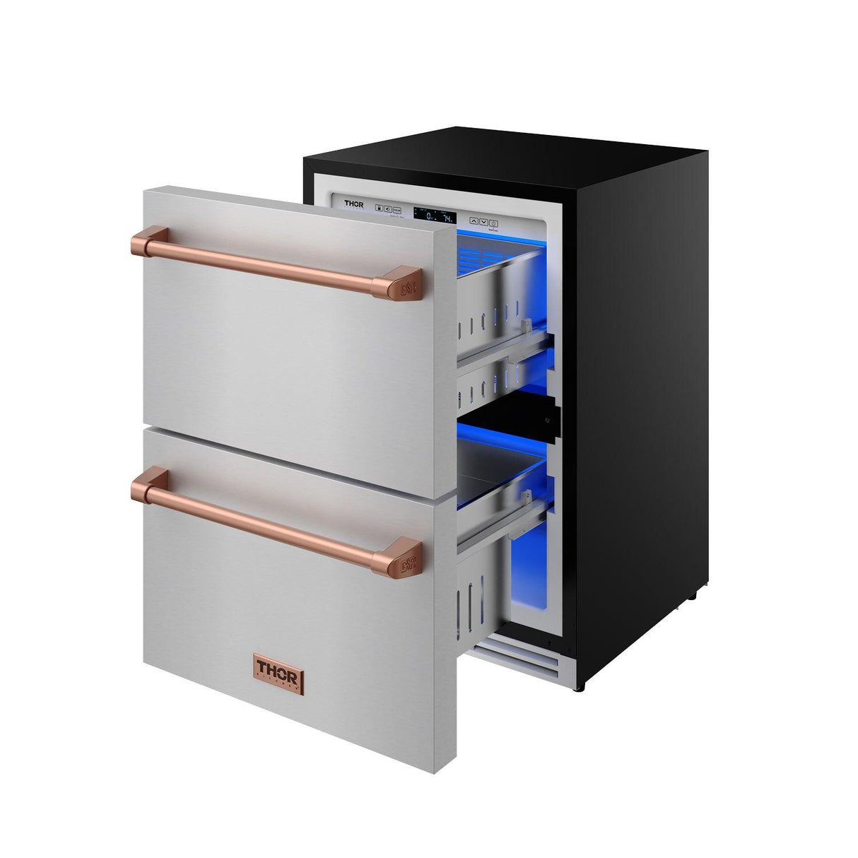 24 Inch Undercounter Built-in / Freestanding Drawer Freezer - Stainless Steel/rose Gold Gordon Ramsay Series