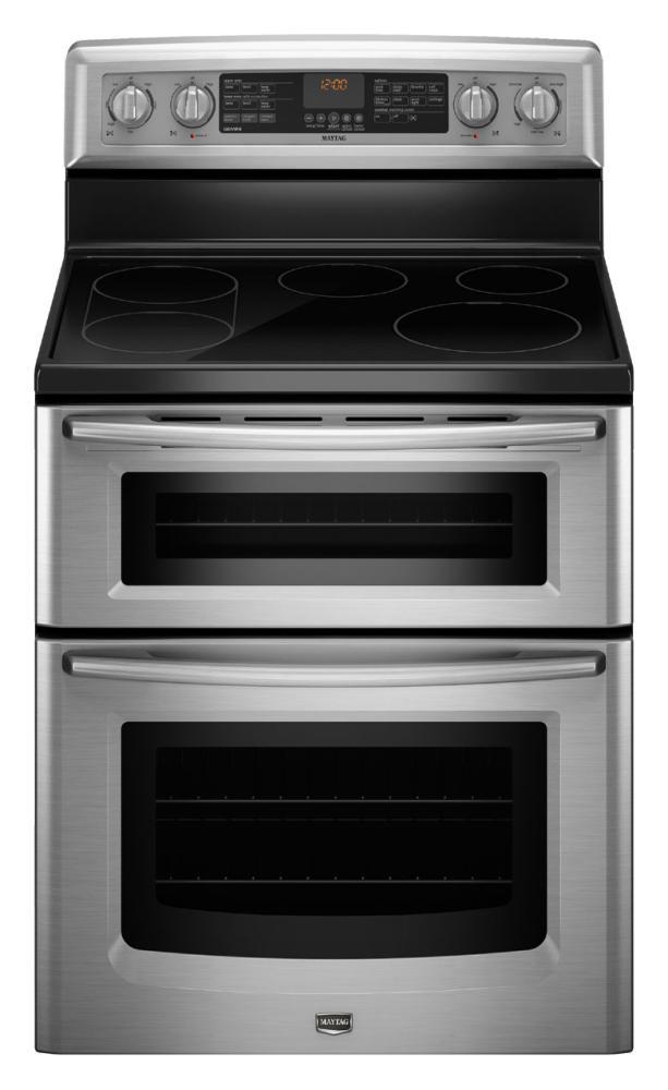6.7 cu. ft. capacity double oven electric range with Dual-Choice element