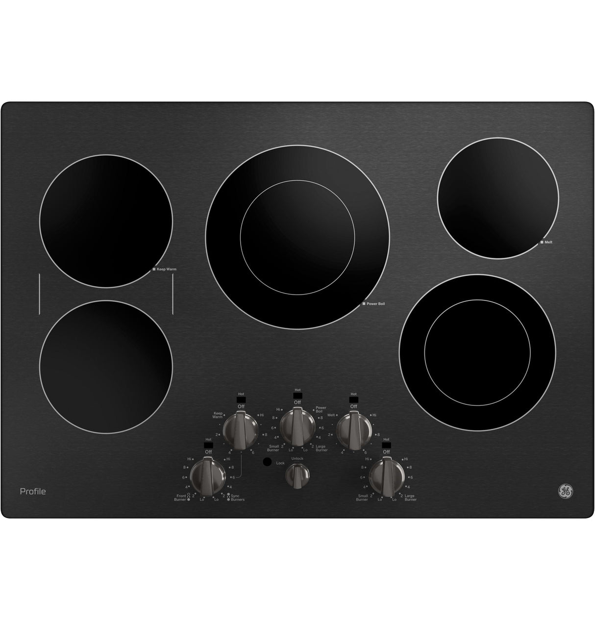 GE Profile™ 30" Built-In Knob Control Electric Cooktop