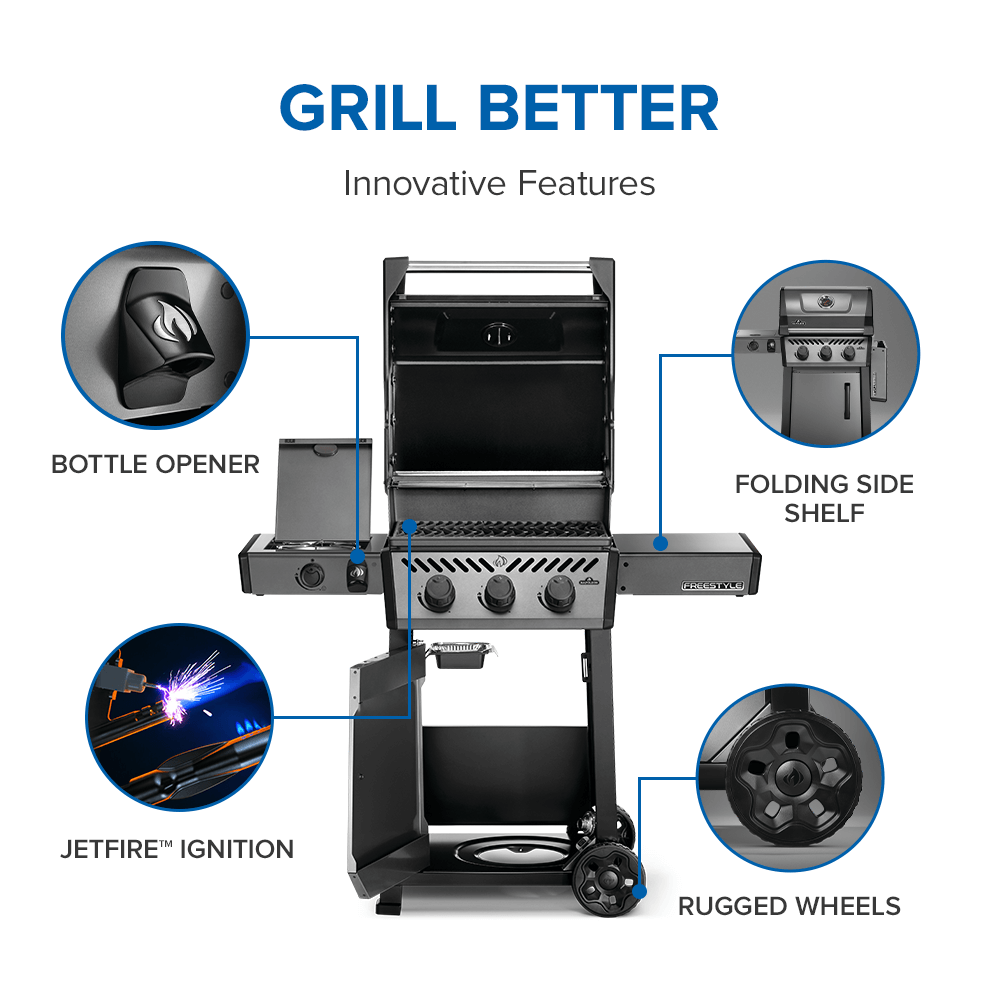 Freestyle? 365 SB with Range Side Burner , Propane, Graphite Grey