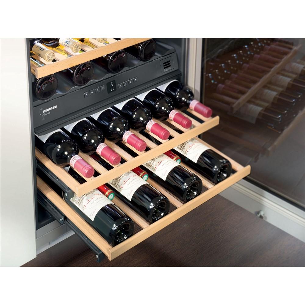 Undercounter Wine Cabinet, 24", Lock, 2 Zone, Reversible Door