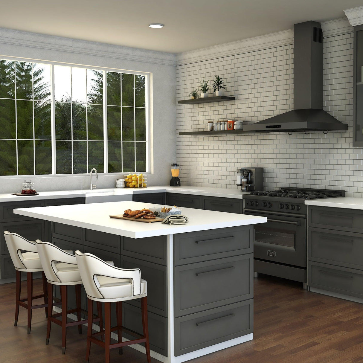 ZLINE Gemini Kitchen Faucet in Brushed Nickel (GEM-KF-BN)