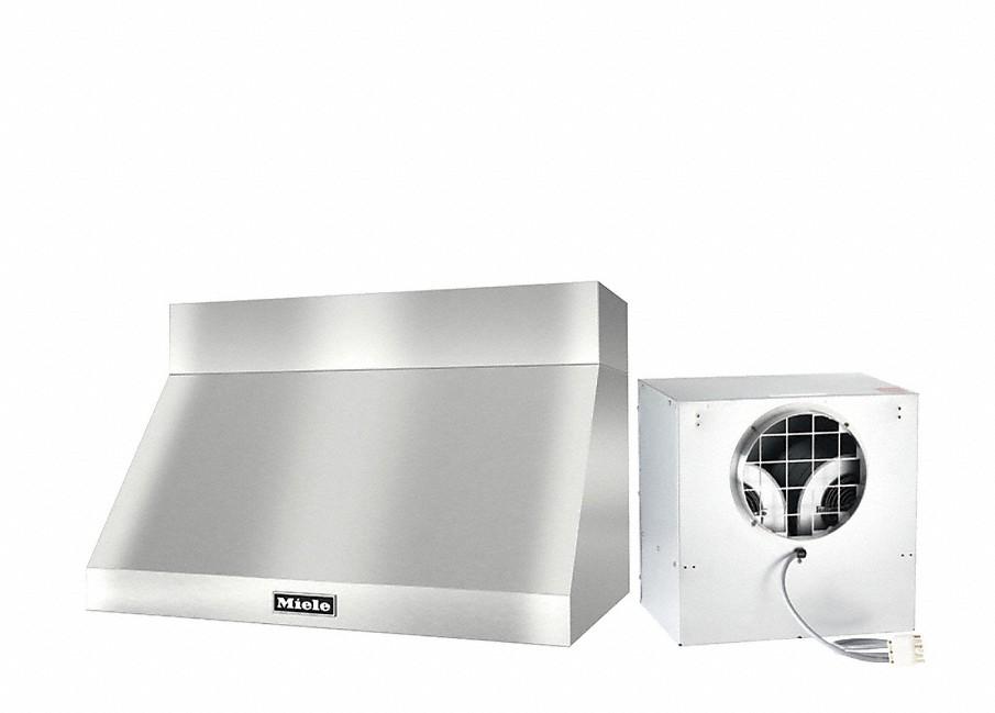 DAR 1230 Set 18 Wall-Mounted Range Hood with Extraction Mode with external XXL motor including 6" chimney cover.