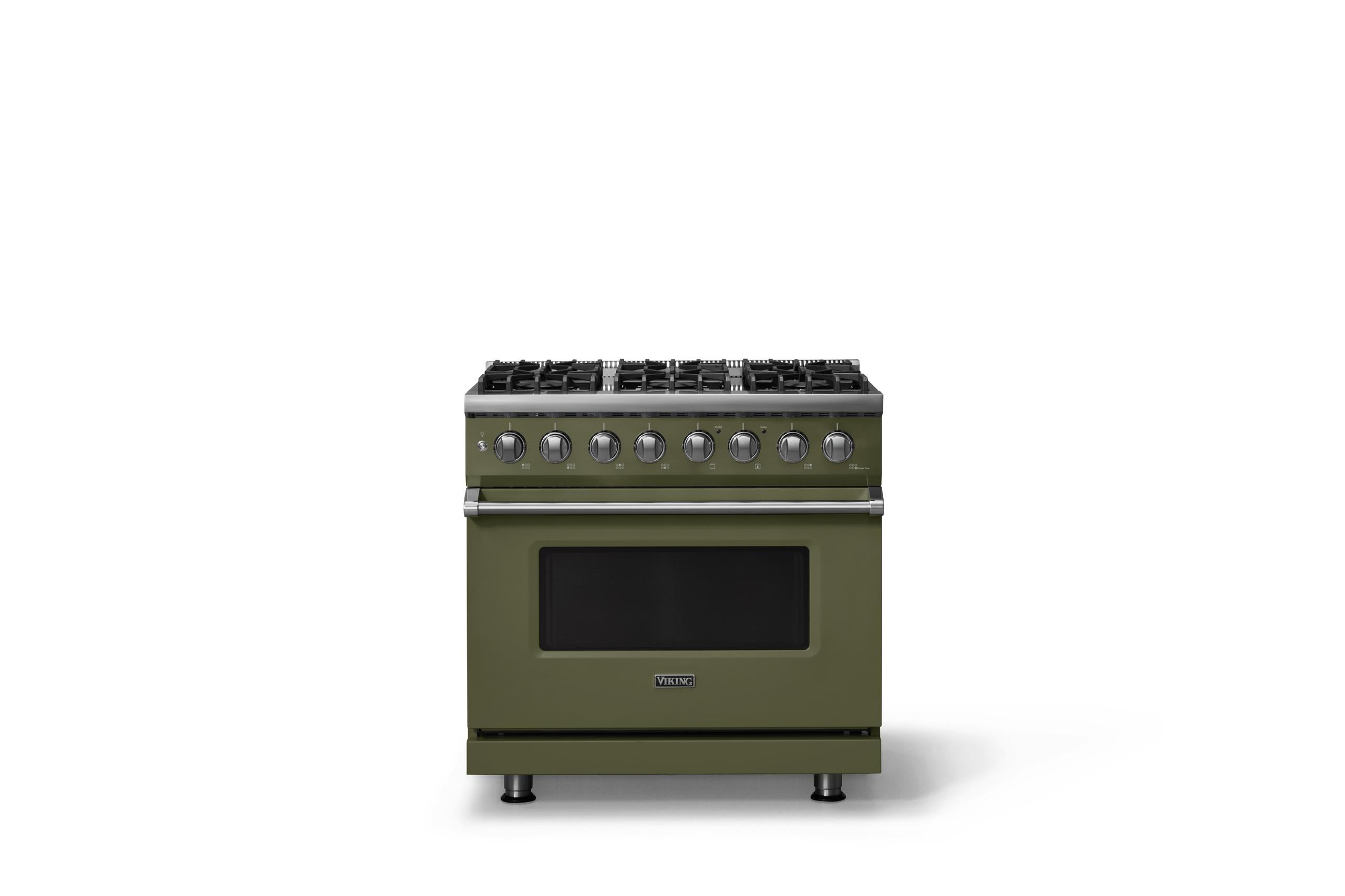 36"W. Dual Fuel Range (Burner: 6b, Finish: Martini, Trim: Polished Chrome, Fuel: Natural Gas)
