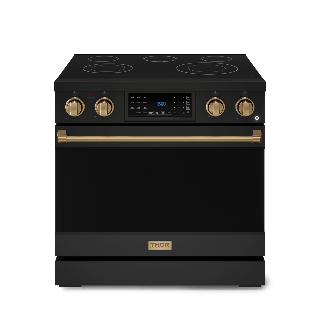 36 Inch Professional Electric Range With Tilt Panel Touch Control In Black/bronze Gordon Ramsay Series