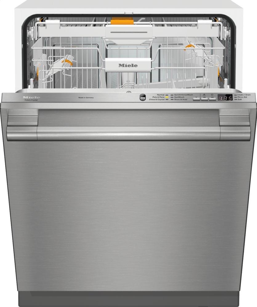 Fully-integrated, full-size dishwasher with hidden control panel, 3D+ cutlery tray and CleanTouch Steel panel