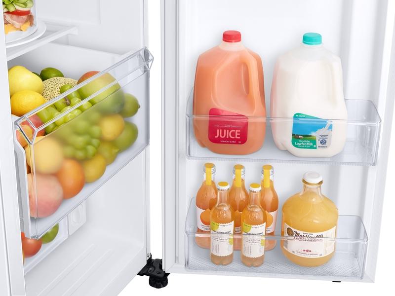 27.4 cu. ft. Large Capacity Side-by-Side Refrigerator in White