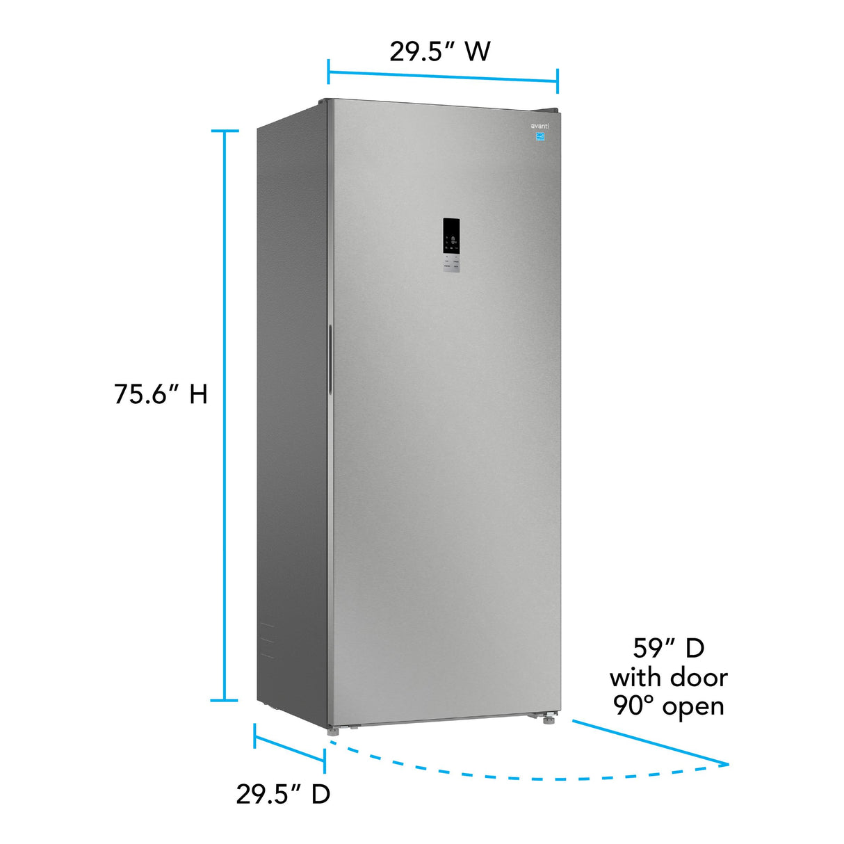 Avanti MaxxSpace Insulation™ Technology Garage-Ready Frost-Free Convertible Upright Freezer, 23 cu. ft., ENERGY STAR, Stainless Steel Look (AV230VFLJM0SS)
