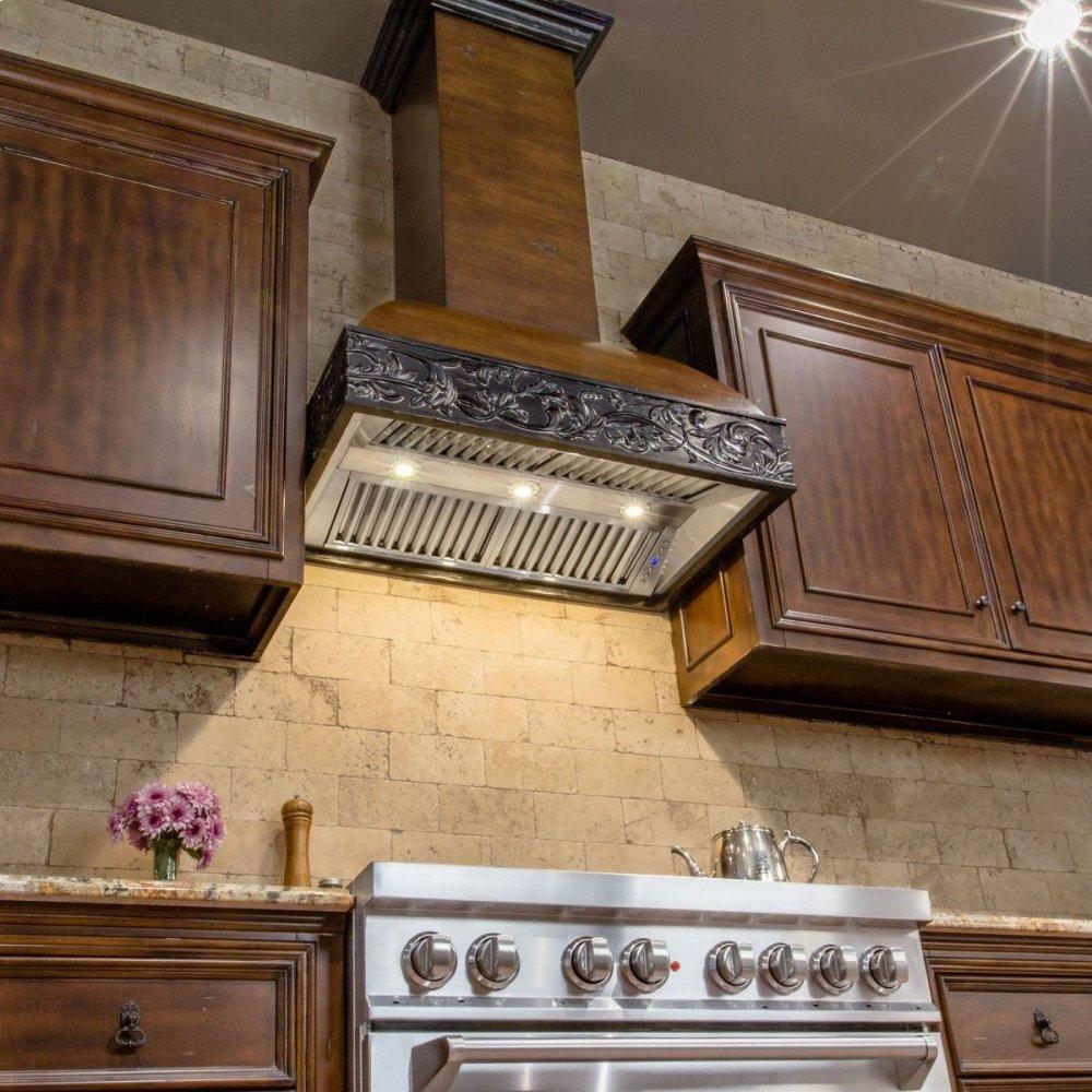 ZLINE 42" Designer Series Wooden Wall Range Hood with Crown Molding (393AR-42)