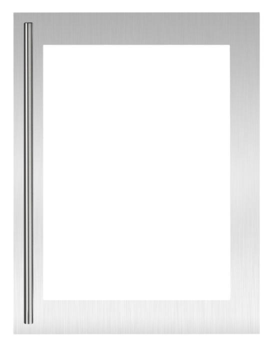 Stainless Door Wrap With Bar 24in Glass