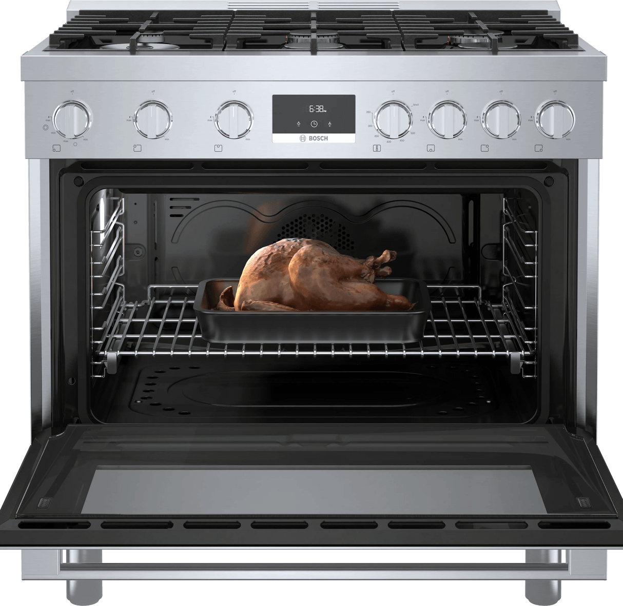 800 Series Dual Fuel Freestanding Range 36" Stainless Steel