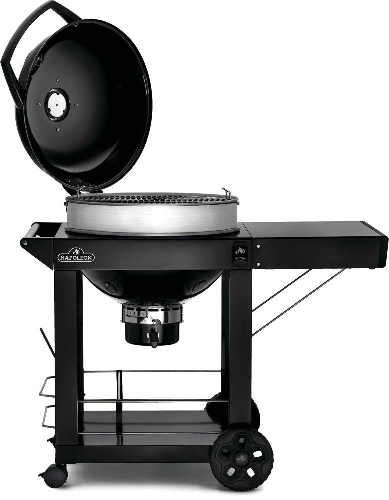 Professional 22 Charcoal Cart 22-inch Kettle Grill with Cart , Charcoal, Black