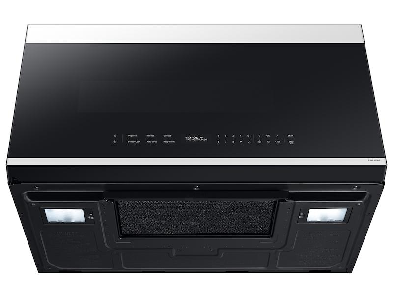 Bespoke 2.1 cu. ft. Over-the-Range Microwave with Auto Dimming Glass Touch Controls in White Glass
