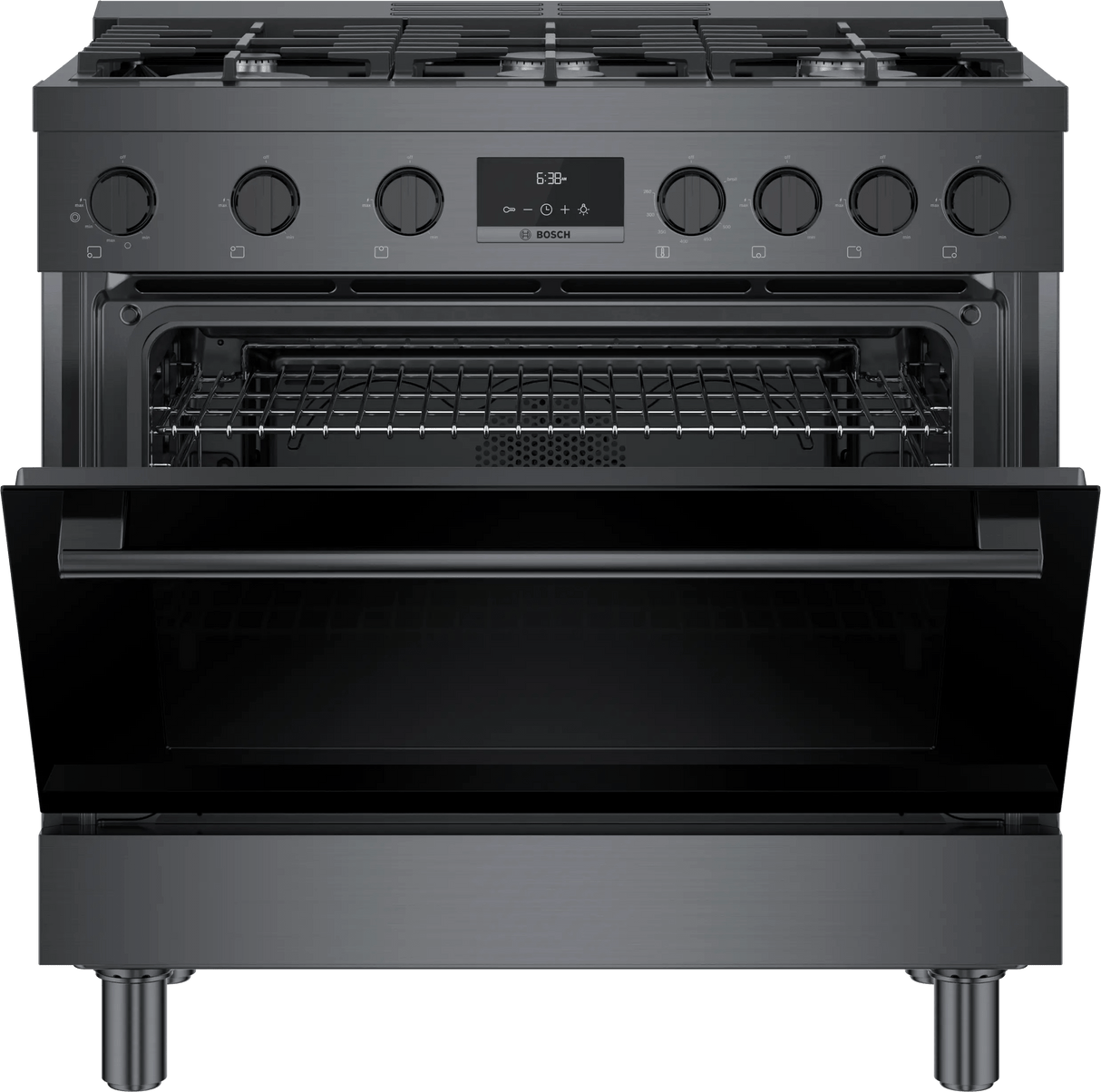 800 Series Gas Freestanding Range 36" Black Stainless Steel