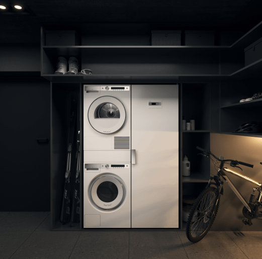 Pull-out shelf for laundry