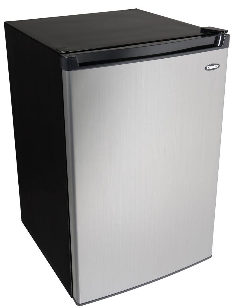 Danby 4.5 cu. ft. Compact Fridge with True Freezer in Stainless Steel Look