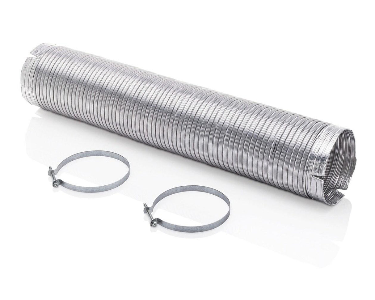 8' Long 4" Diameter Semi Rigid Dryer Vent Installation Kit with Elbow