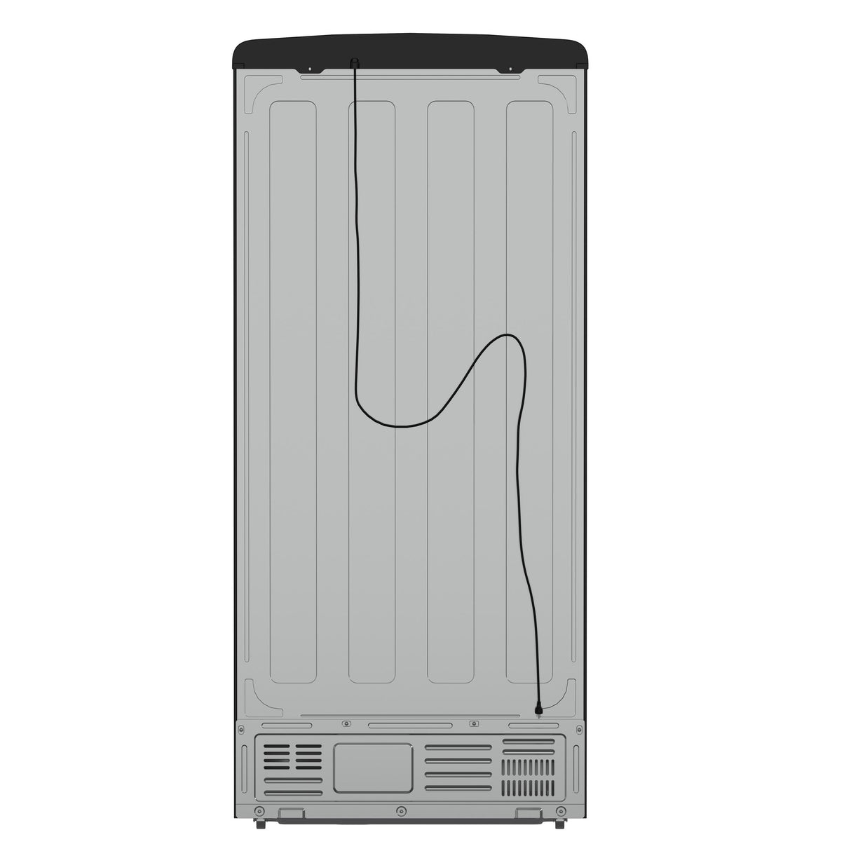 Forno Luigi 33-Inch French Door Refrigerator, 18 cu.ft, Black Finish, Antique Brass Handles, ENERGY STAR Certified