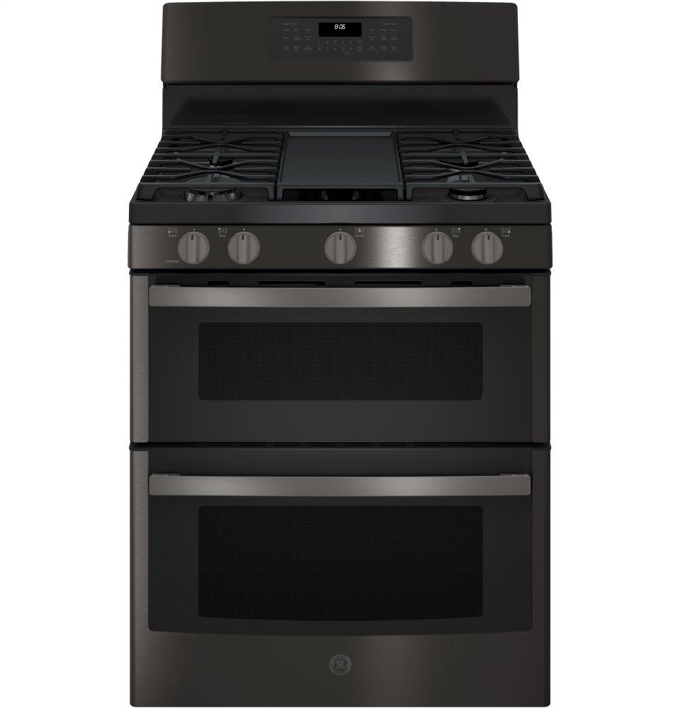 GE® 30" Free-Standing Gas Double Oven Convection Range