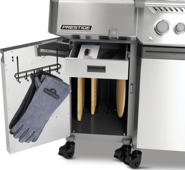 Prestige Under Grill Storage Two Carts