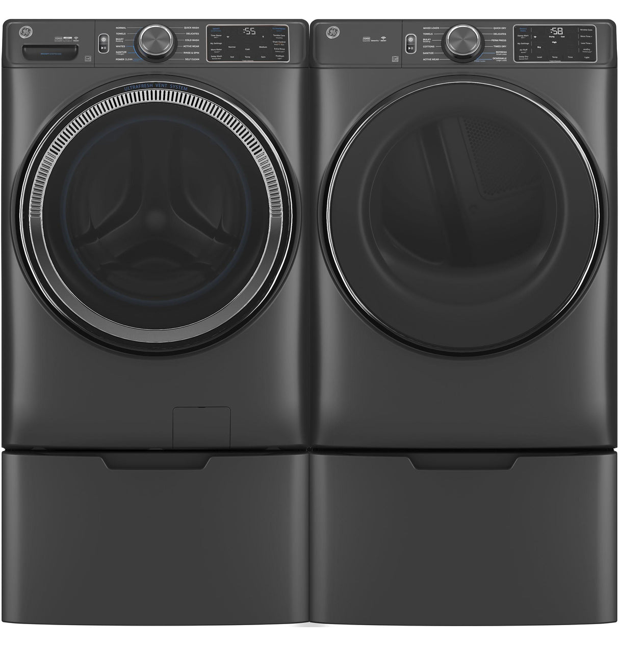 GE® ENERGY STAR® 5.0 cu. ft. Capacity Smart Front Load Steam Washer with SmartDispense™ UltraFresh Vent System with OdorBlock™ and Steam