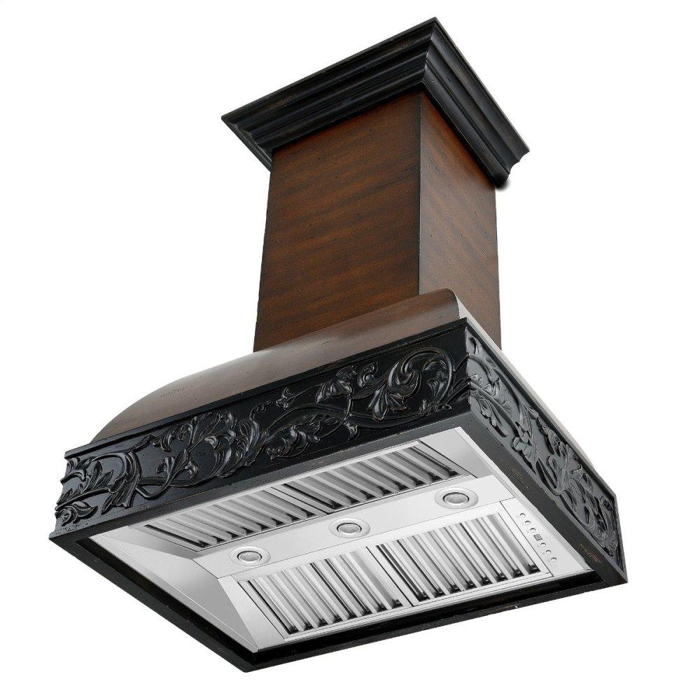 ZLINE 30" Designer Series Wooden Wall Range Hood with Crown Molding (393AH-30)