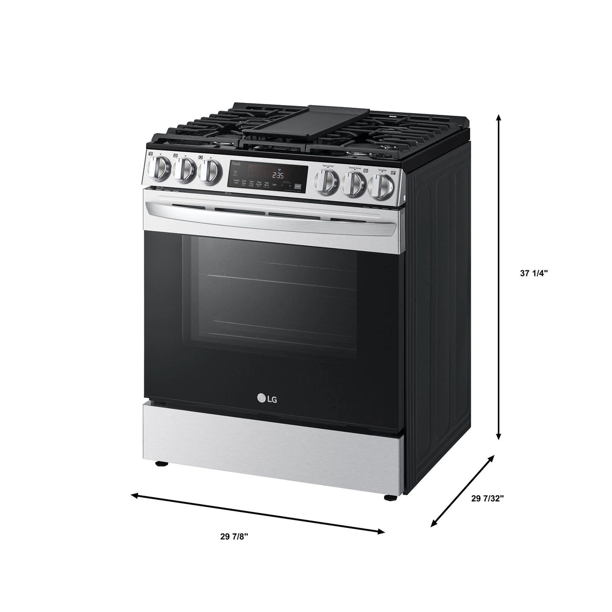 5.8 cu ft. Smart Wi-Fi Enabled Fan Convection Gas Slide-in Range with Air Fry & EasyClean®