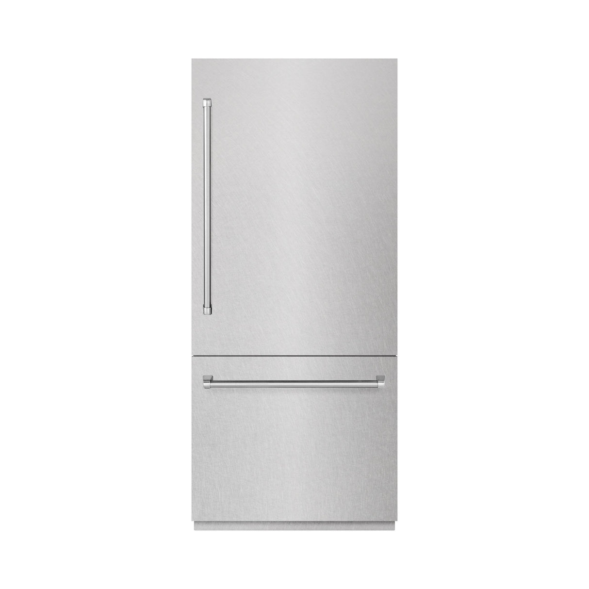 ZLINE 36 in. 19.8 cu. ft. Built-In Bottom Freezer Refrigerator with Water Dispenser and Ice Maker in DuraSnow' Stainless Steel (RBIT-SN-36)