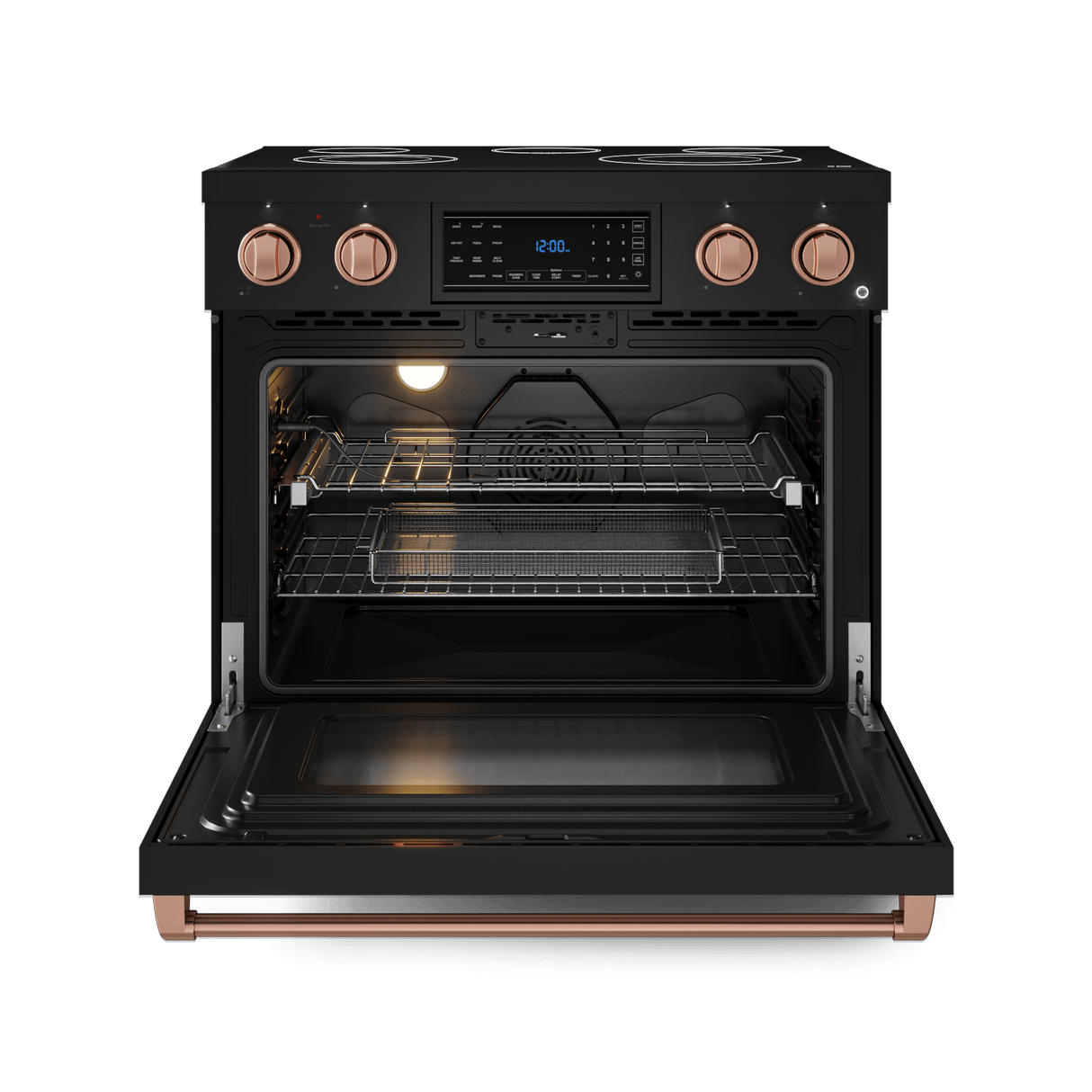 36 Inch Professional Electric Range With Tilt Panel Touch Control In Black/rose Gold Gordon Ramsay Series