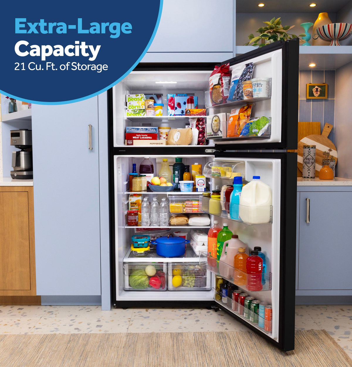 GE® 21 Cu. Ft. Garage Ready Top-Freezer Refrigerator