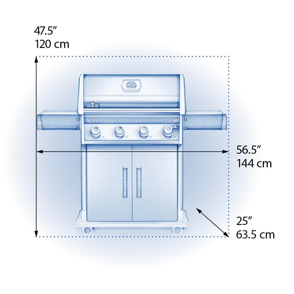 Rogue 525 Gas Grill , Propane, Black